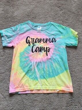 Kids "Gramma Camp" Tie-Dye Tee - Multicolor